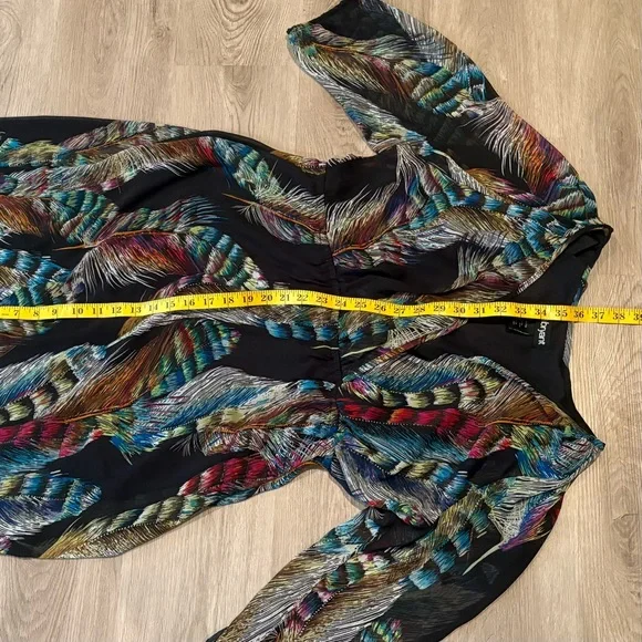 Lane Bryant Feather Faux Wrap Dress - Picture 10 of 10